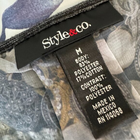 🔥 4 for $20 DEAL 🔥 Style & Co. Women’s Embellished Gray Top Size M - Picture 2 of 6